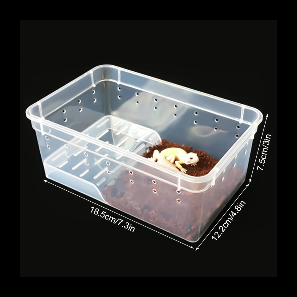 DIFU Reptile Cabinet: 8 Transparent Breeding Box for Spiders, Lizards, Tarantulas with Built-in Hygrometer - Perfect for Reptile Habitat, Pet Enclosure & Insect Observation