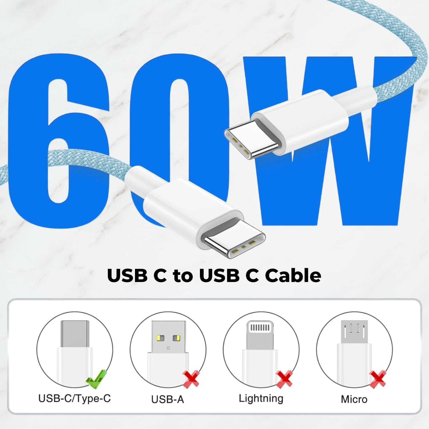 45W USB C Fast Charger for Samsung Galaxy S25/S24/S23/S22 Series, Z Flip 6/5/4, Z Fold 6/5/4 - GaN Folding Wall Charger with Cable (Blue) | Portable Travel Charger for Home, Office & Car