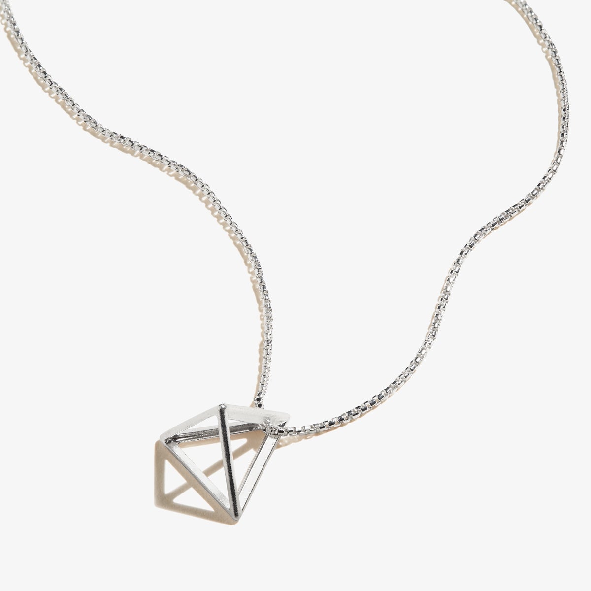 3D Triangle Pendant Necklace for Women - Minimalist Geometric Jewelry Gift for Her - Perfect for Everyday Wear, Parties & Special Occasions