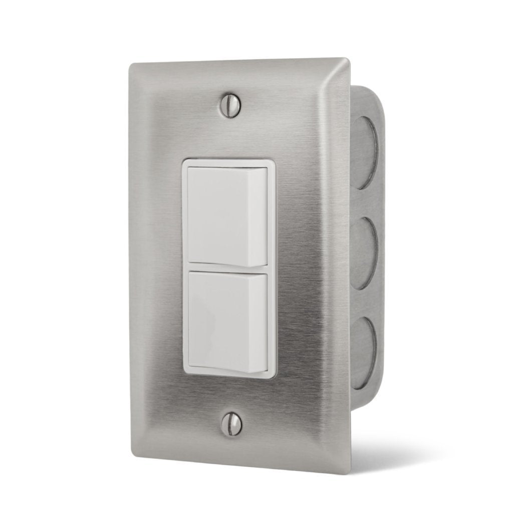 Infratech Single Duplex ON/OFF Wall Switch for Dual Element Electric Heaters - Perfect for Home, Office & Commercial Heating Control