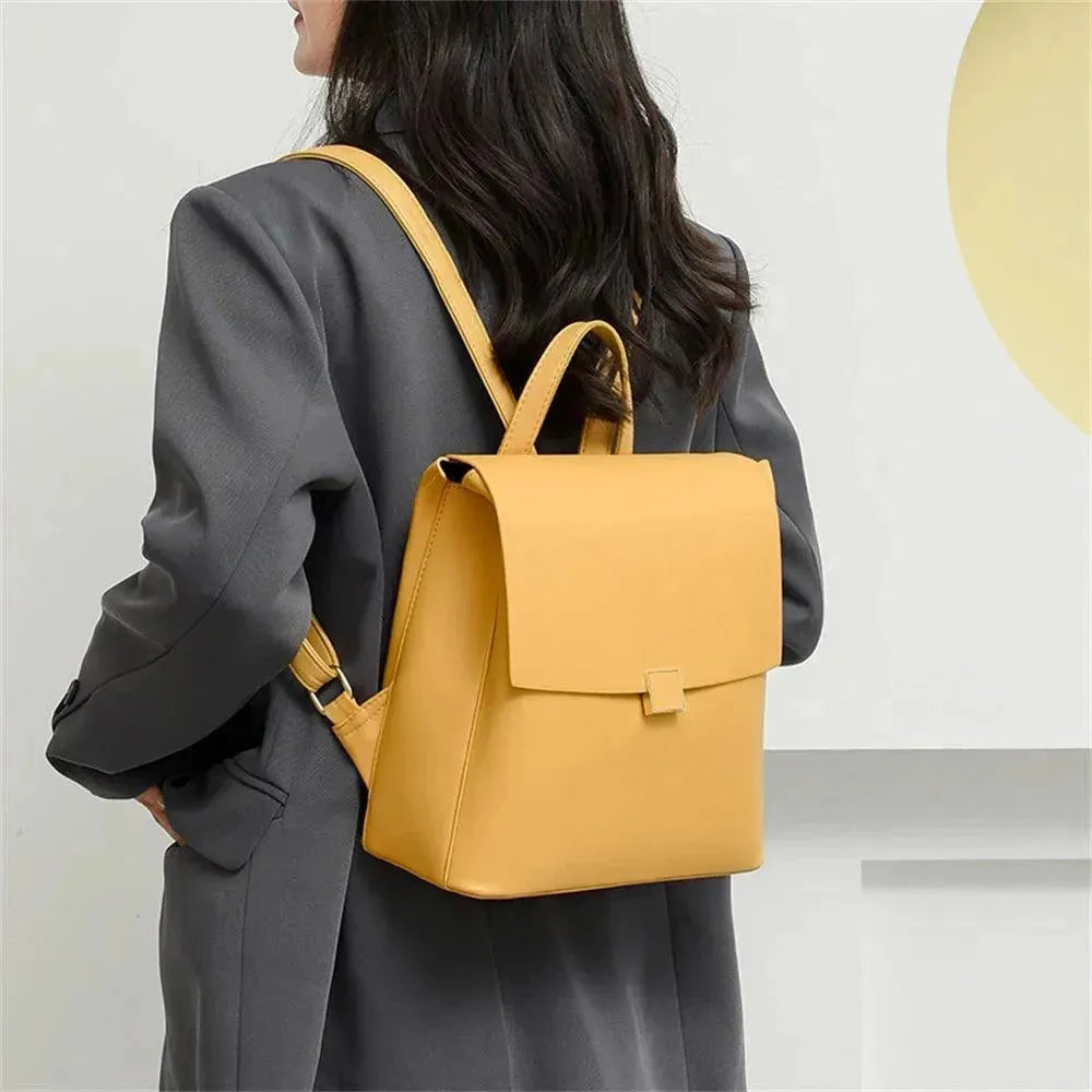 Premium Genuine Leather Women's Backpack - Stylish & Durable Designer Handbag for Work, Travel & Everyday Use