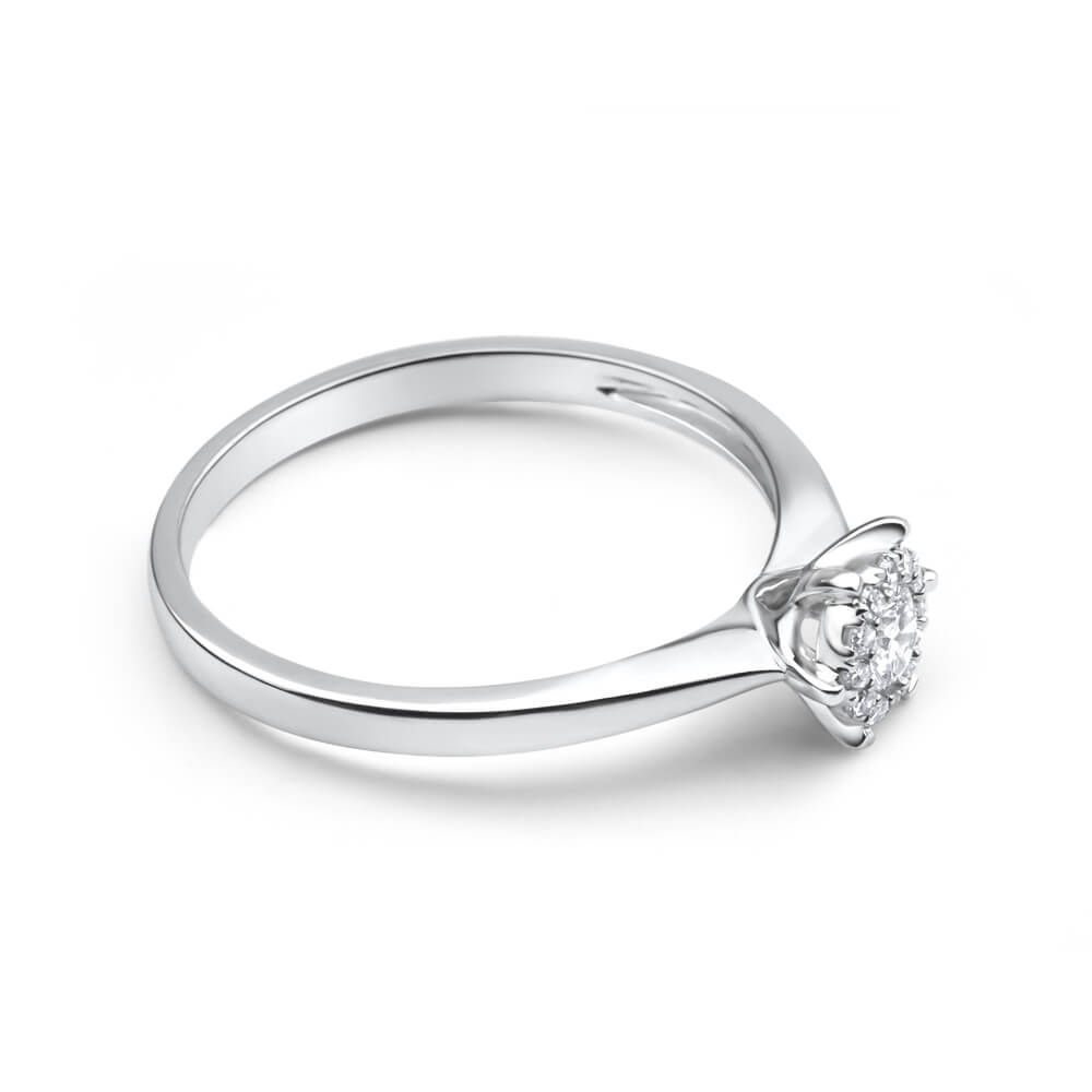18ct White Gold Diamond Ring - 0.25 Carat Claw Set Solitaire Engagement Ring for Women | Perfect for Proposals, Anniversaries & Special Occasions