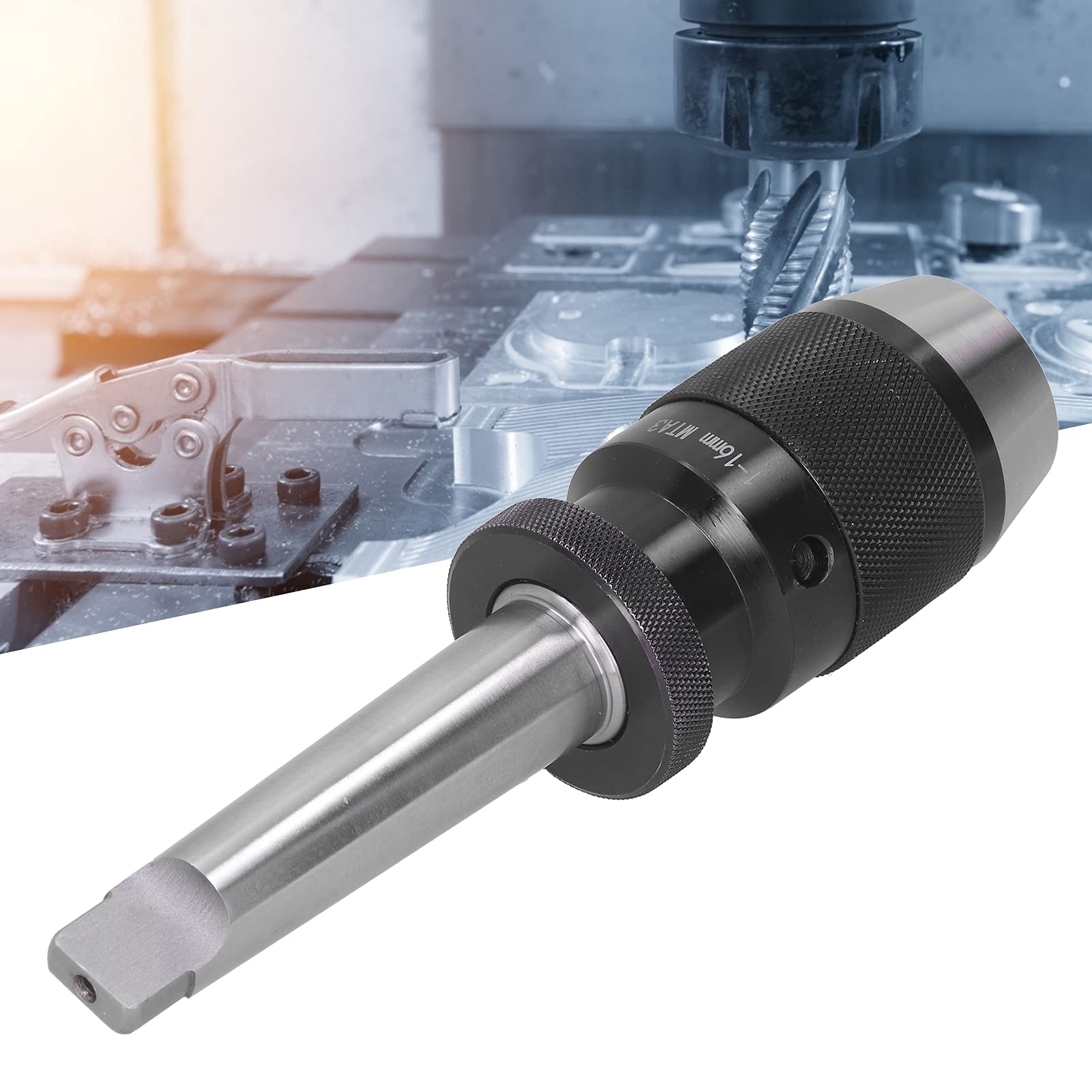 Keyless Drill Chuck for Straight Shank - High Accuracy Self-Locking for Center Drills & Reamers - Workshop & DIY Use