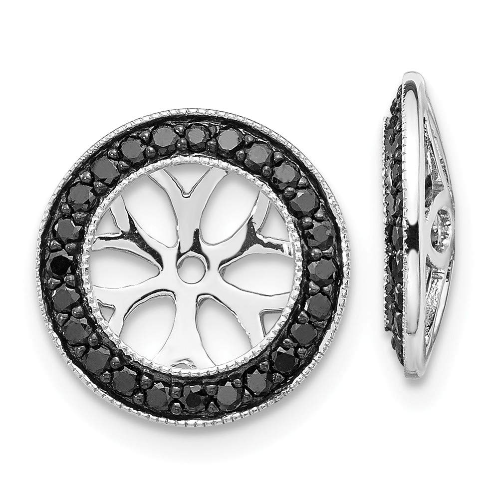 14K White Gold Diamond Earring Jackets for Women - Elegant Stud Enhancer Earrings for Everyday Wear & Special Occasions
