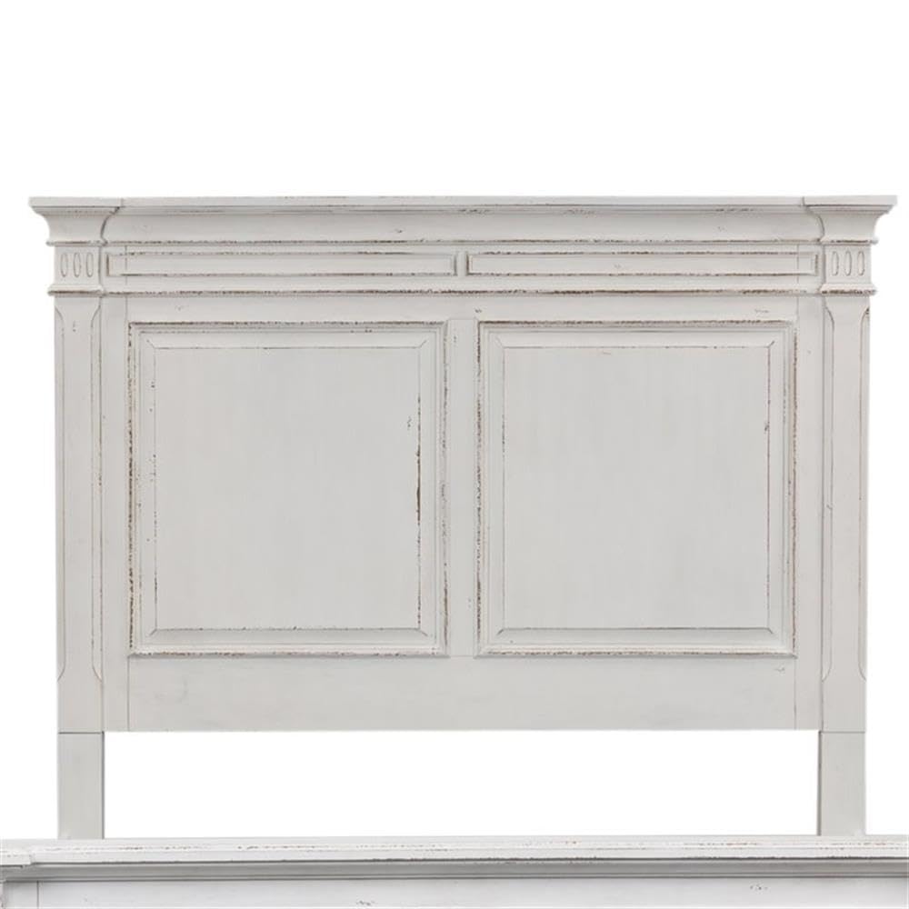 Liberty Furniture Abbey Park White Queen Size Upholstered Panel Headboard - Elegant Bedroom Decor for Master Suite or Guest Room
