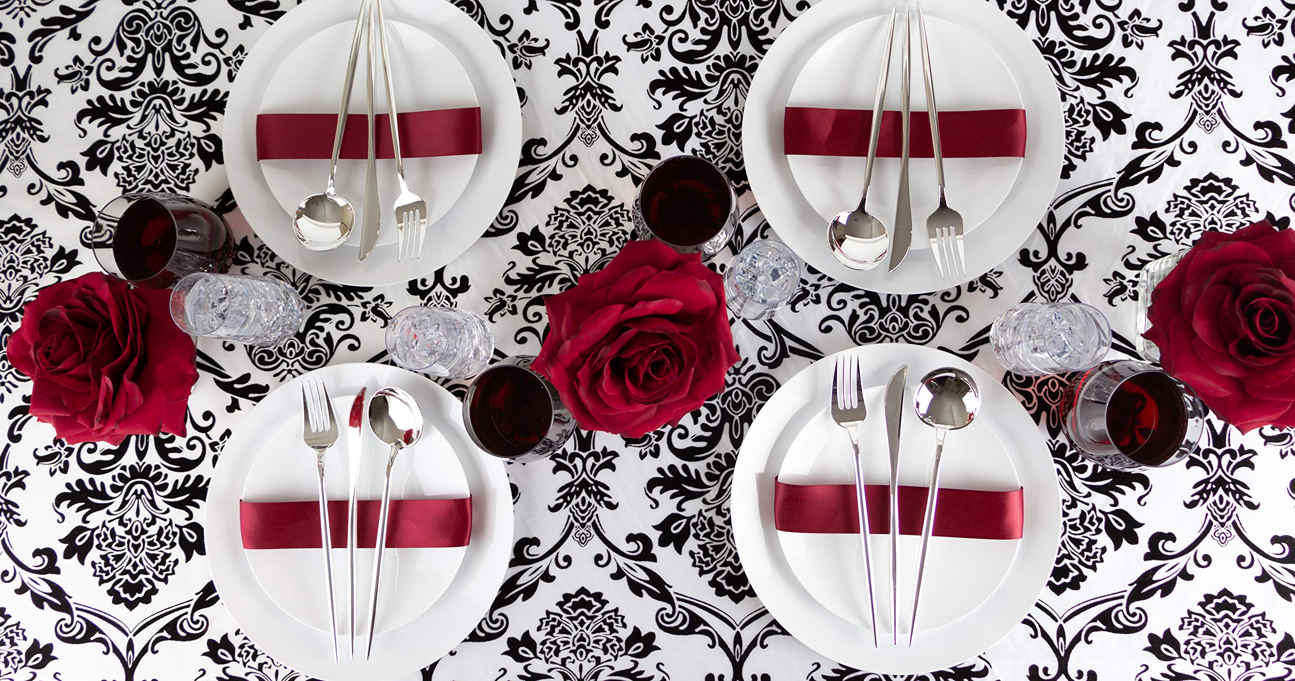 Premium Disposable Plastic Soup Spoons - Elegant Silver Flatware Set of 32 - Perfect for Parties, Catering & Outdoor Dining