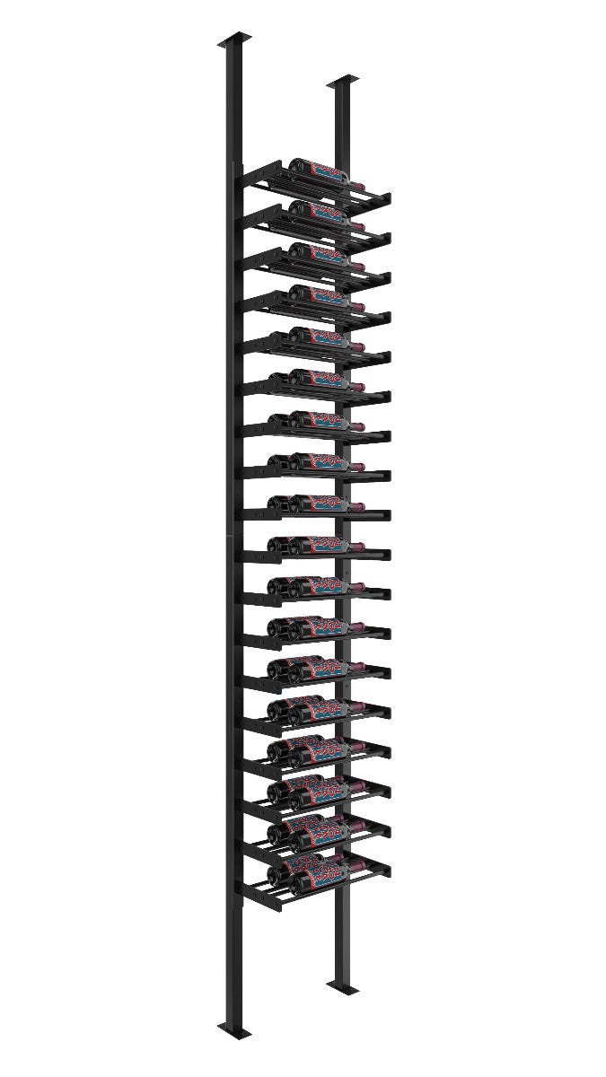 Evolution Wine Wall Single Sided 1 Column Post Kit - Premium Wine Rack System for Home Cellars, Bars & Restaurants