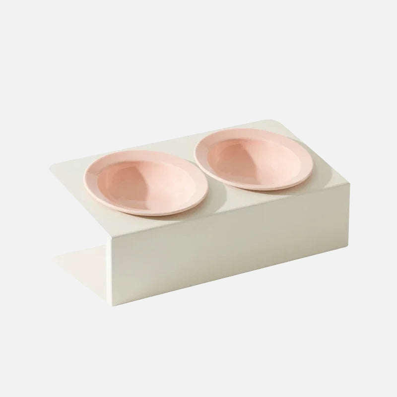 Premium Elevated Dual Ceramic Pet Feeder - Raised Dog & Cat Bowl for Comfortable Eating - Perfect for Small, Medium & Large Pets - Ideal for Home, Kitchen or Outdoor Use