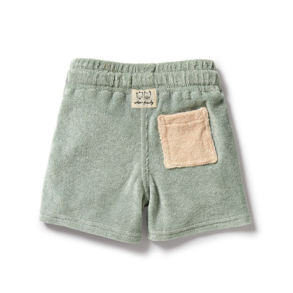 Organic Pistachio Terry Shorts for Women - Soft & Breathable Cotton Lounge Shorts - Perfect for Yoga, Sleepwear & Summer Comfort