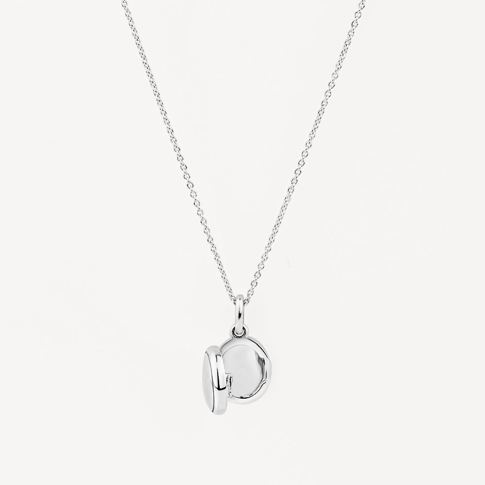 Personalized Engravable Silver Oval Mini Locket Necklace - Perfect Gift for Valentine's Day, Anniversary & Mother's Day Jewelry