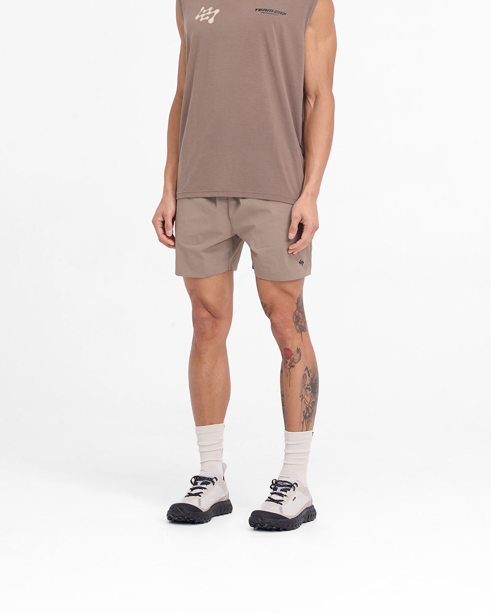 Team 247 Fused Shorts for Men - Comfortable & Stylish Athletic Running Shorts in Umber Brown - Perfect for Gym, Workout & Casual Wear