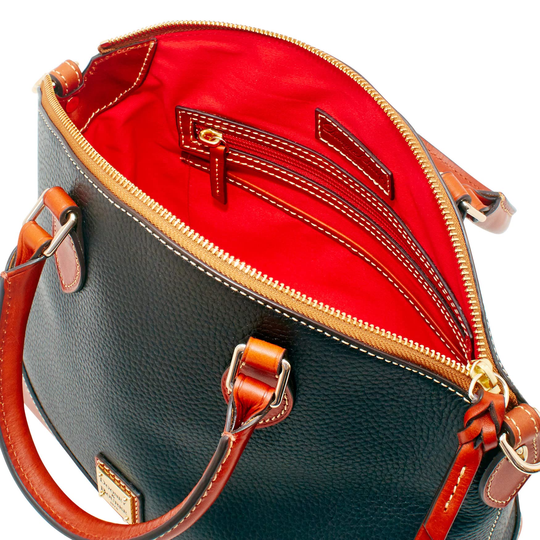 Dooney & Bourke Women's Darcy Satchel Handbag - Pebble Grain Leather Large Tote with Dual Handles & Adjustable Crossbody Strap - Perfect for Work, Travel & Everyday Use