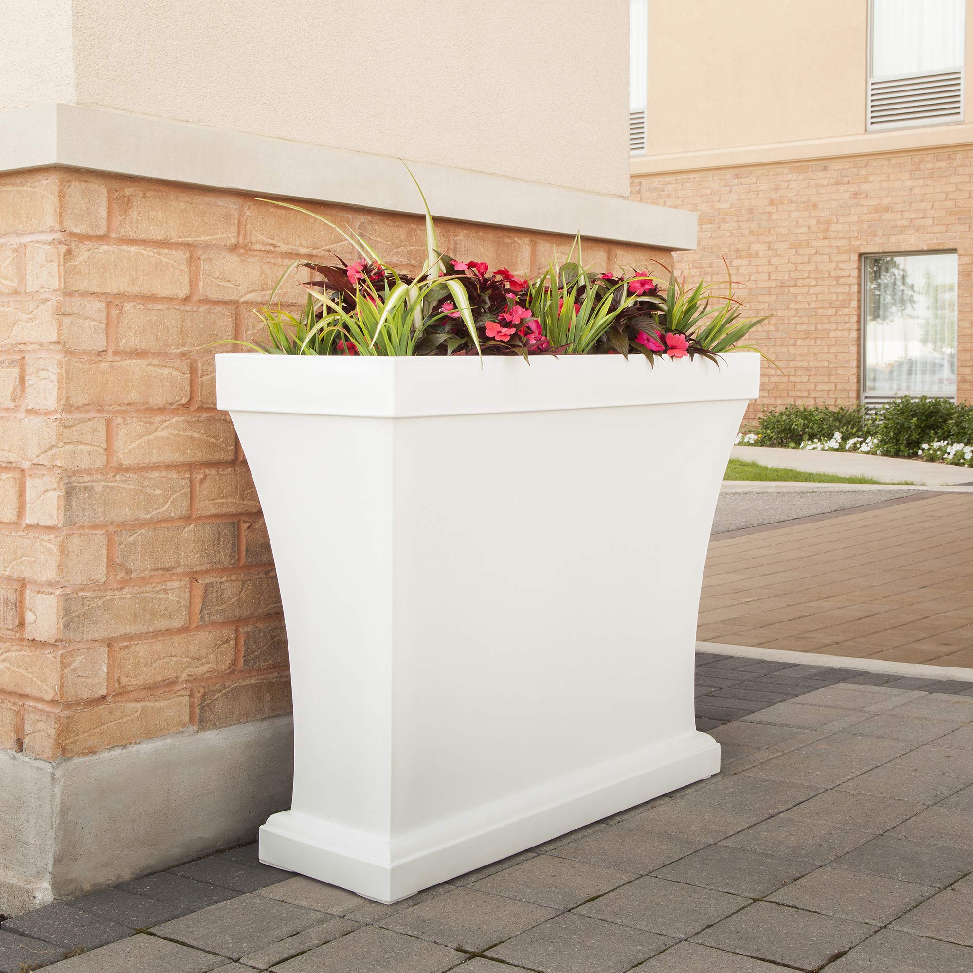 Mayne Bordeaux Trough Planter - White - 40