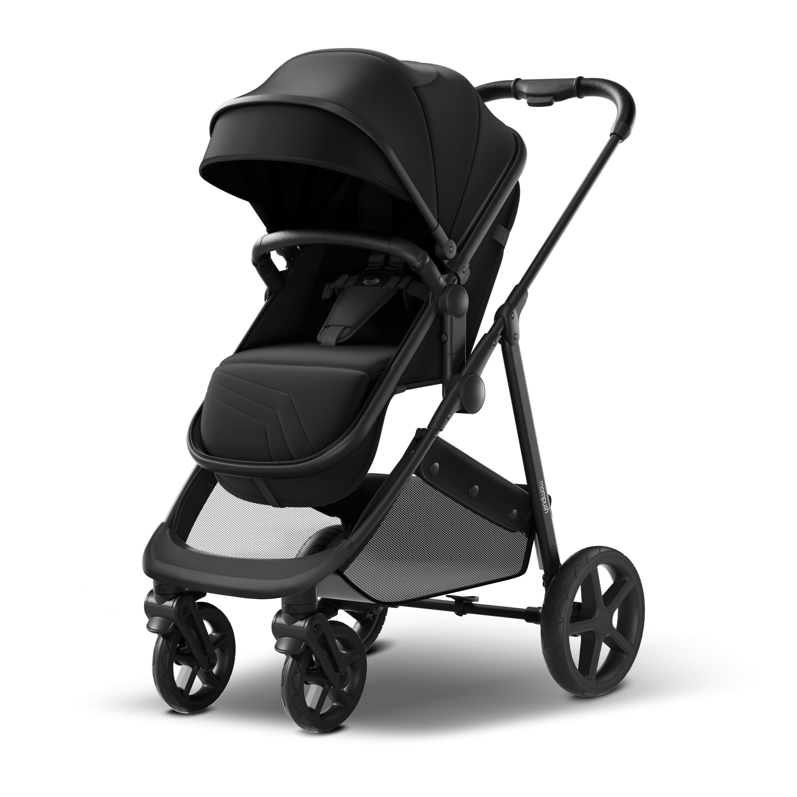 Mompush Wiz 2-in-1 Convertible Baby Stroller with Bassinet & Reversible Seat - Foldable Lightweight Infant Stroller with Large UPF 50+ Canopy - Perfect for Newborns, Travel & Everyday Use