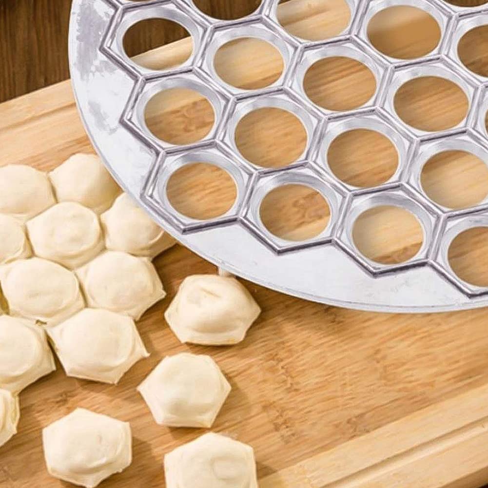 Premium Dumpling Maker & Russian Pelmeni Mold - Stainless Steel Dumpling Press Tool for Homemade Asian Dumplings, Pierogi, Pelmeni | Perfect for Family Cooking, Party Food Prep & Traditional Cuisine Making