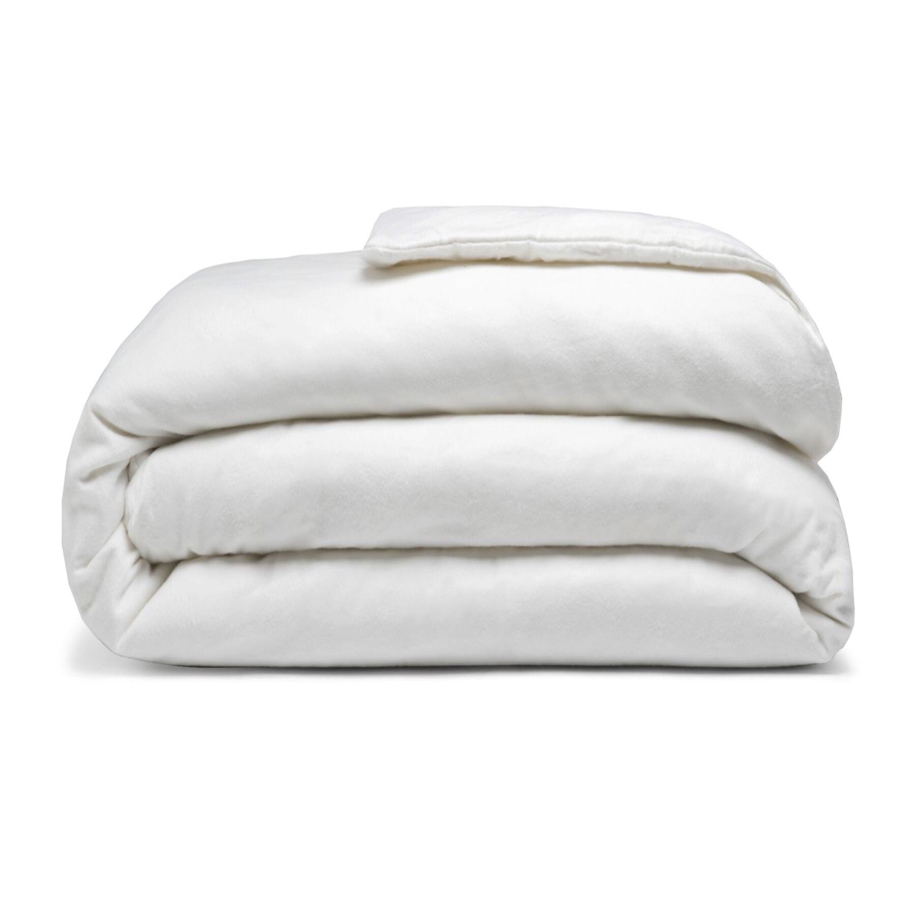 Belledorm Soft Brushed Cotton Duvet Cover Set - Queen Size White Bedding for Cozy Comfort | Perfect for Winter Nights & Luxury Bedroom Decor