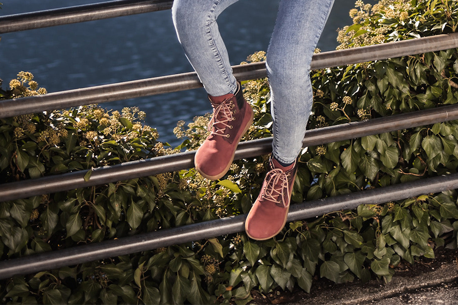 Barefoot Boots for Women - Be Lenka Nevada Neo Burgundy Minimalist Shoes | Comfortable & Lightweight for Walking, Hiking & Everyday Wear