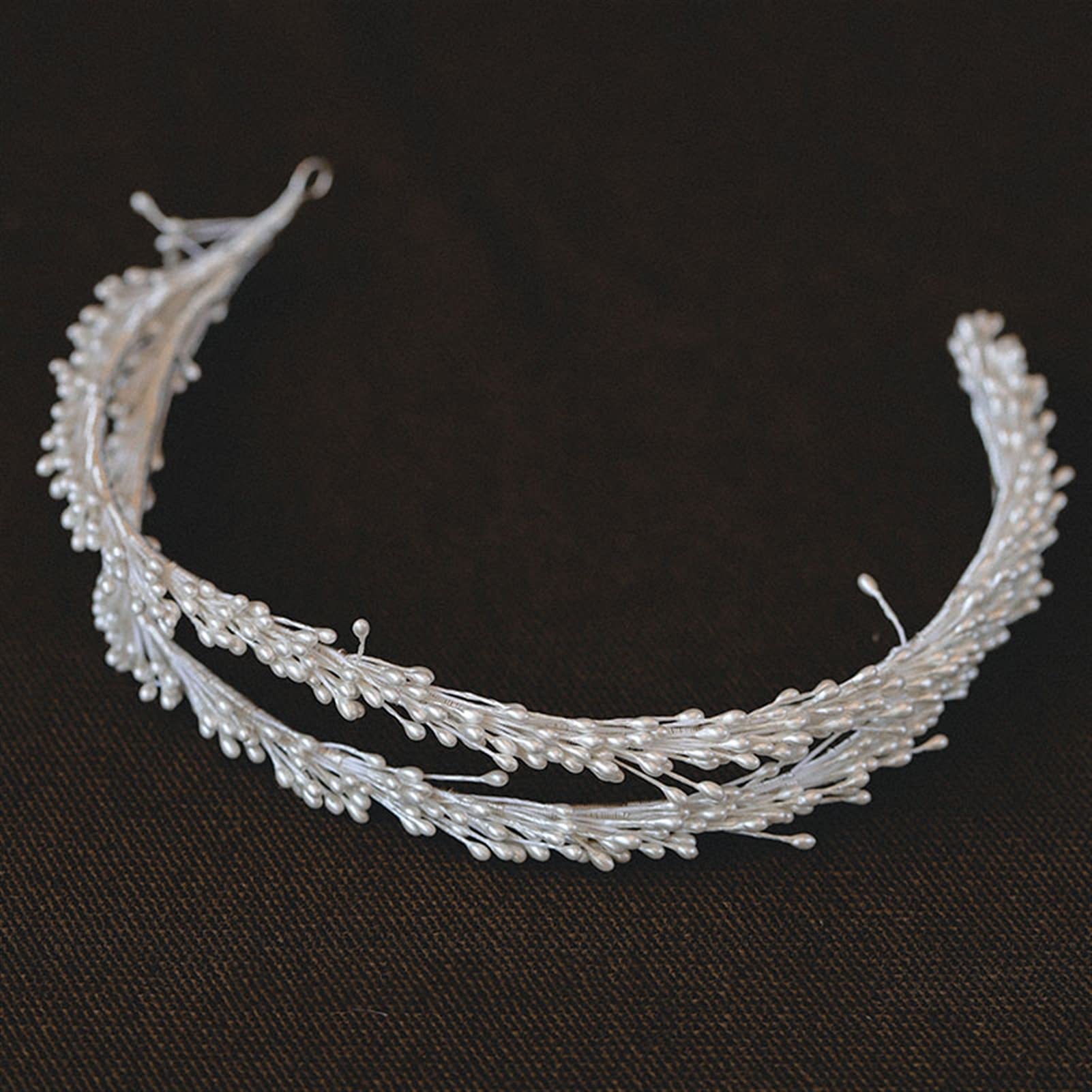 XXXXW Elegant White Leaf Headpiece - Bridal Hair Accessories for Weddings, Women's Floral Crowns & Headbands - Perfect for Brides, Prom, and Special Occasions
