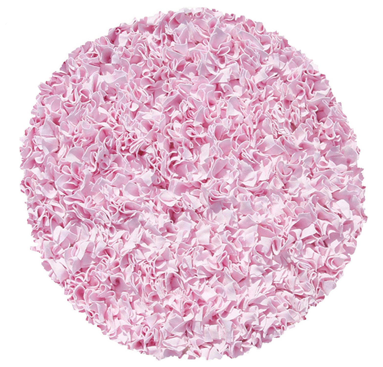 Soft Pink Shaggy Kids Area Rug 4x4 Feet - Non-Slip Plush Nursery Carpet for Playroom, Bedroom & Toddler Safe Floor Mat - The Rug Market Collection