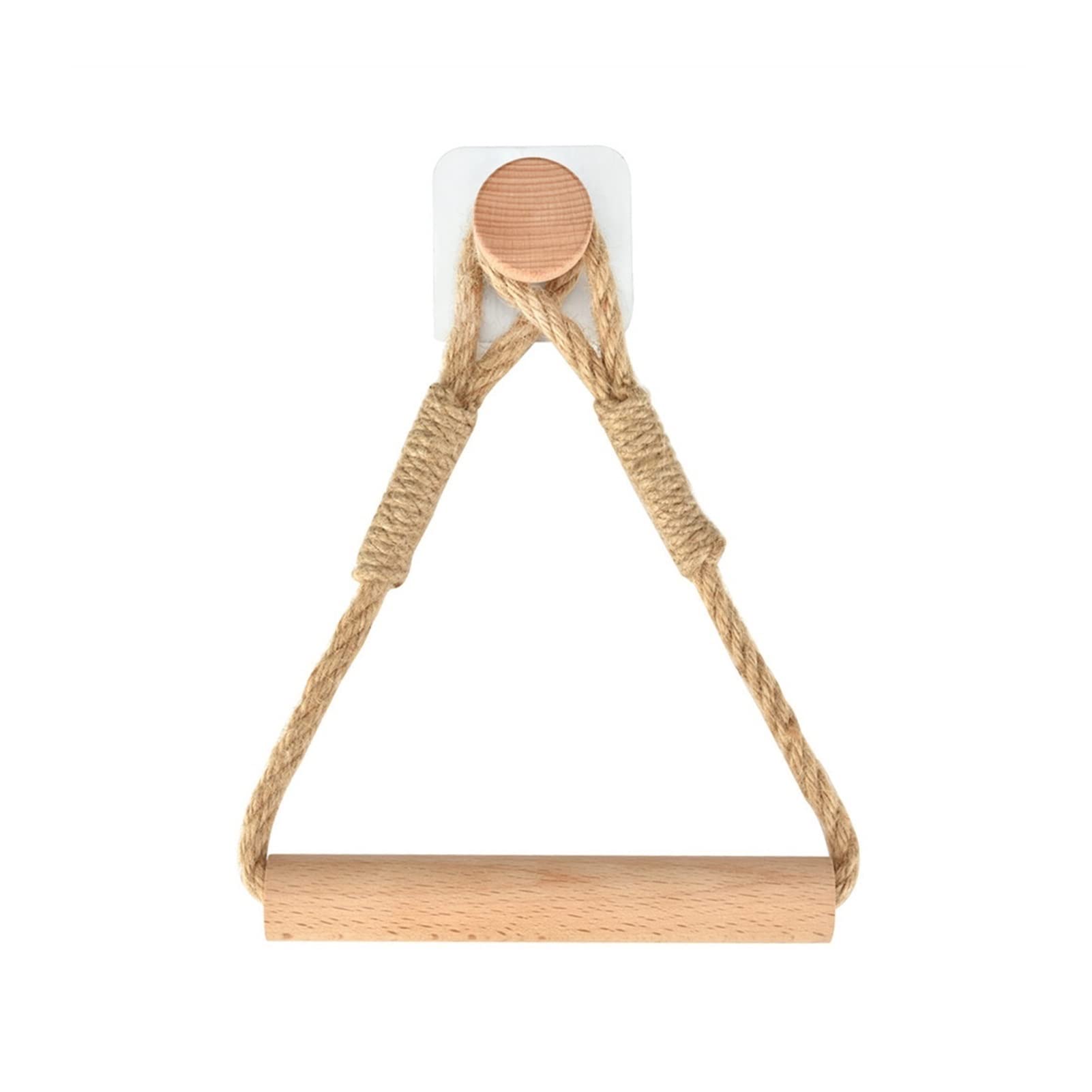 Vintage Wooden Kitchen Roll Holder & Towel Rack - Wall Mounted or Under Cabinet Self-Adhesive Paper Towel Holder for Kitchen & Bathroom - Rustic Home Decor for Farmhouse, Apartment & RV Use