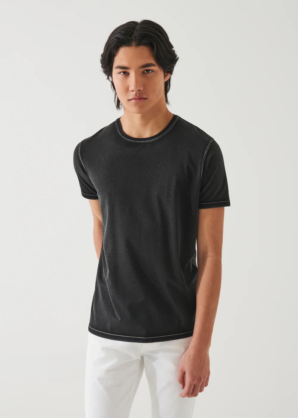 Premium Pima Cotton Stretch Short Sleeve Crew Neck T-Shirt - Soft Vintage Washed Tee for Men - Perfect for Casual Wear, Gym & Everyday Comfort