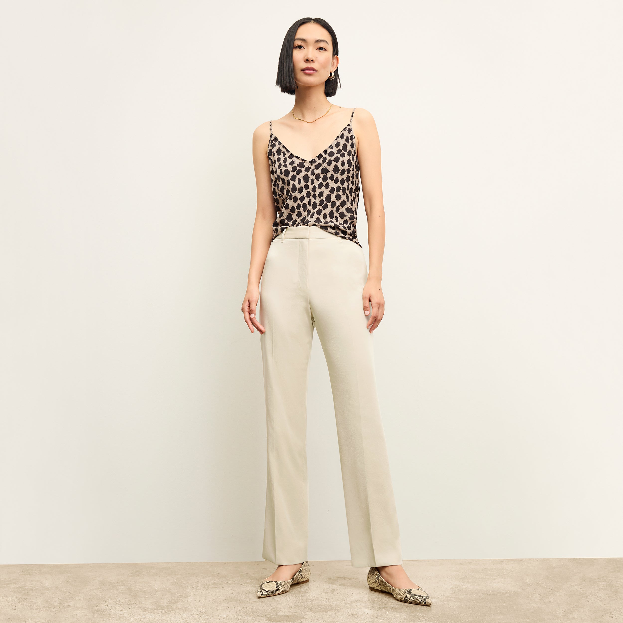 Smith Pant - Everyday Satin Pants for Women in Champagne Color | Comfortable Lounge Pants for Yoga, Sleep & Home Wear