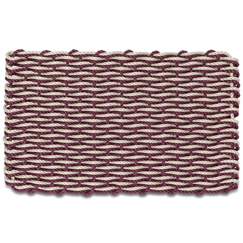 Cranberry and Dark Tan Double Weave