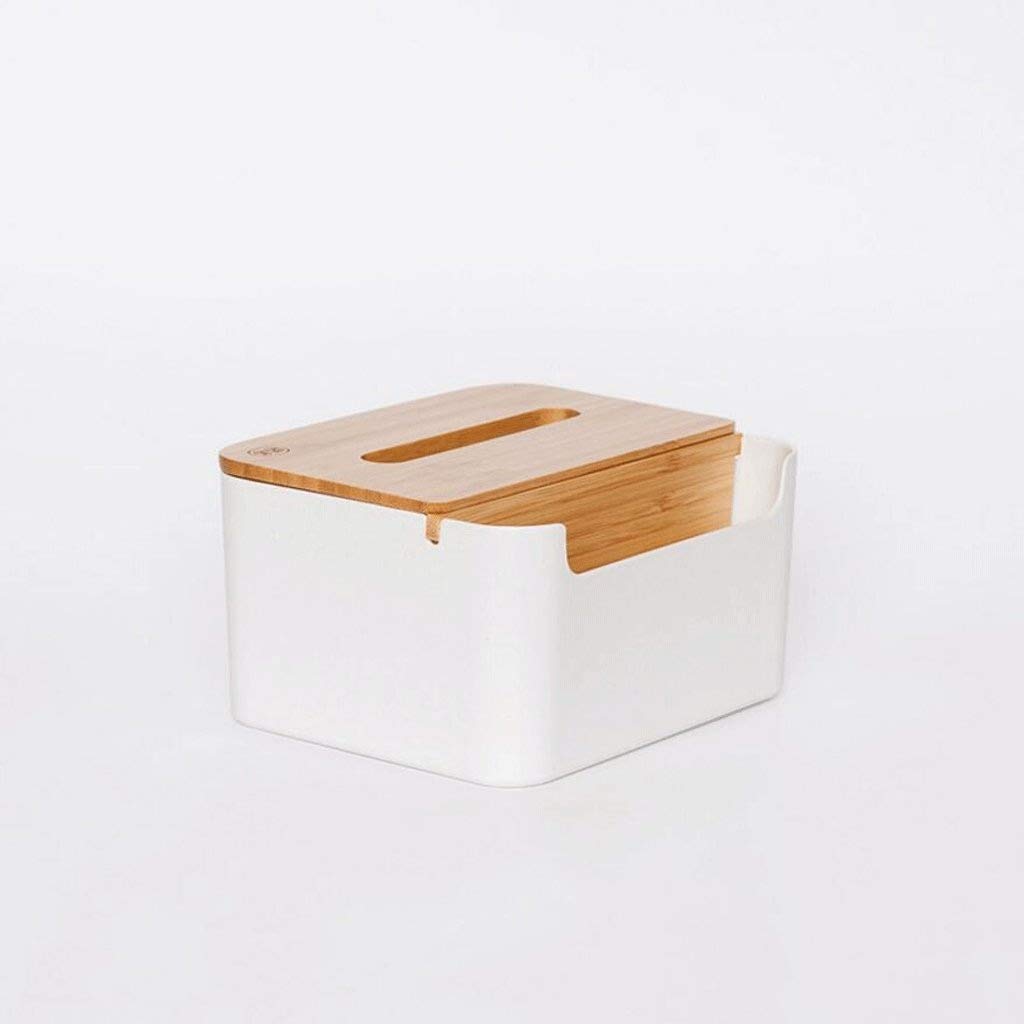 YeSBTx Wooden Bamboo Napkin Holder - Eco-Friendly Rectangular Tissue Box Cover & Dispenser - Decorative Organizer for Bathroom, Office, Car - Perfect for Home, Kitchen, and Restaurant Use