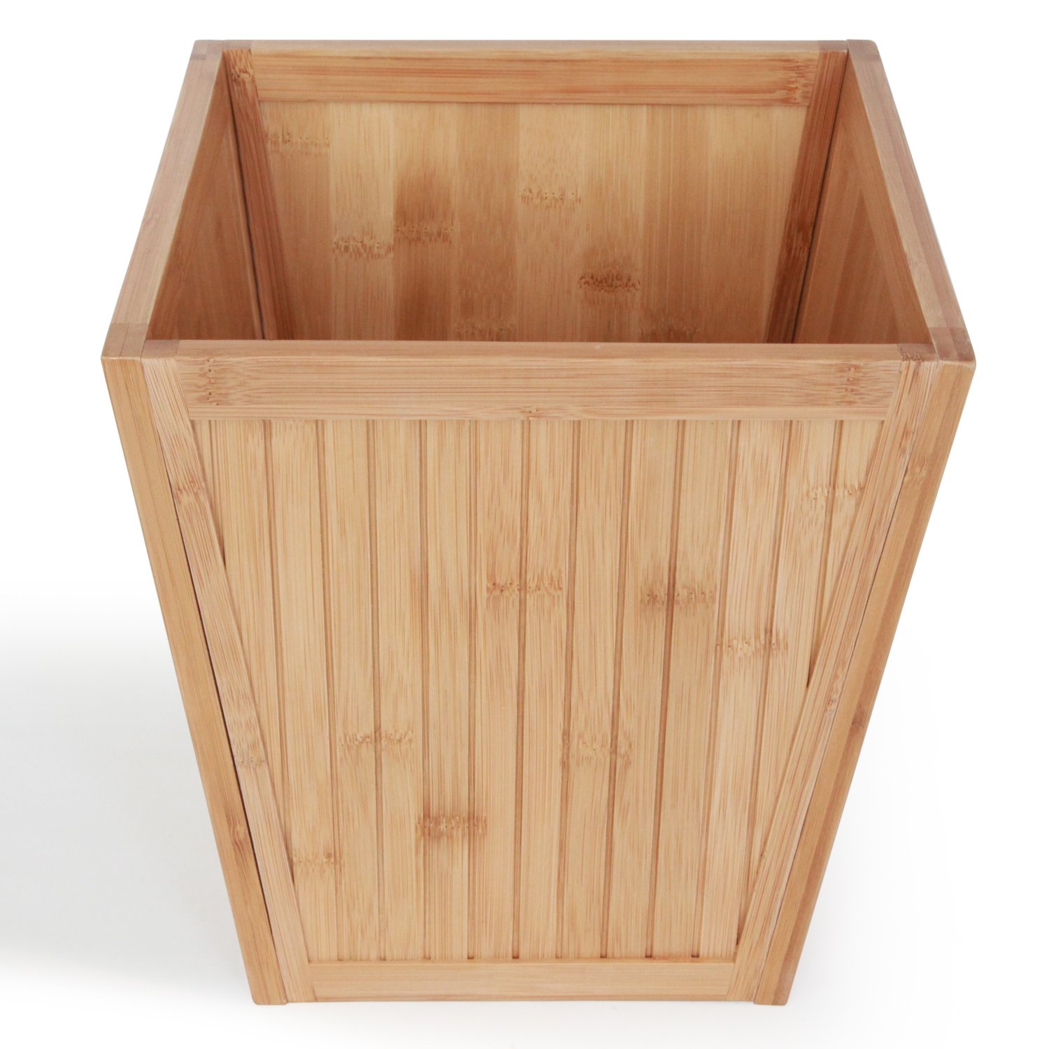 100% Bamboo Wooden Wastebasket Trash Can - Eco-Friendly Bathroom & Office Trash Bin for Home, Kitchen, Bedroom | ToiletTree Products