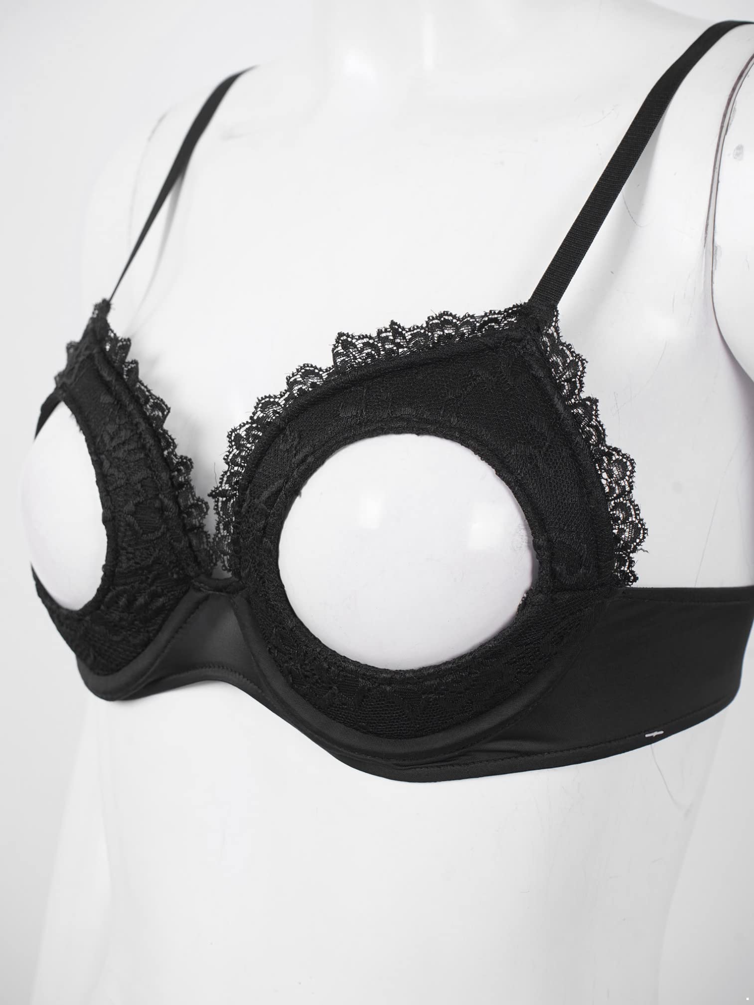 Lace Underwire Bra for Women - Padded Push Up Bralette with Cage Harness Design - Perfect for Everyday Wear, Date Night & Lingerie Fashion