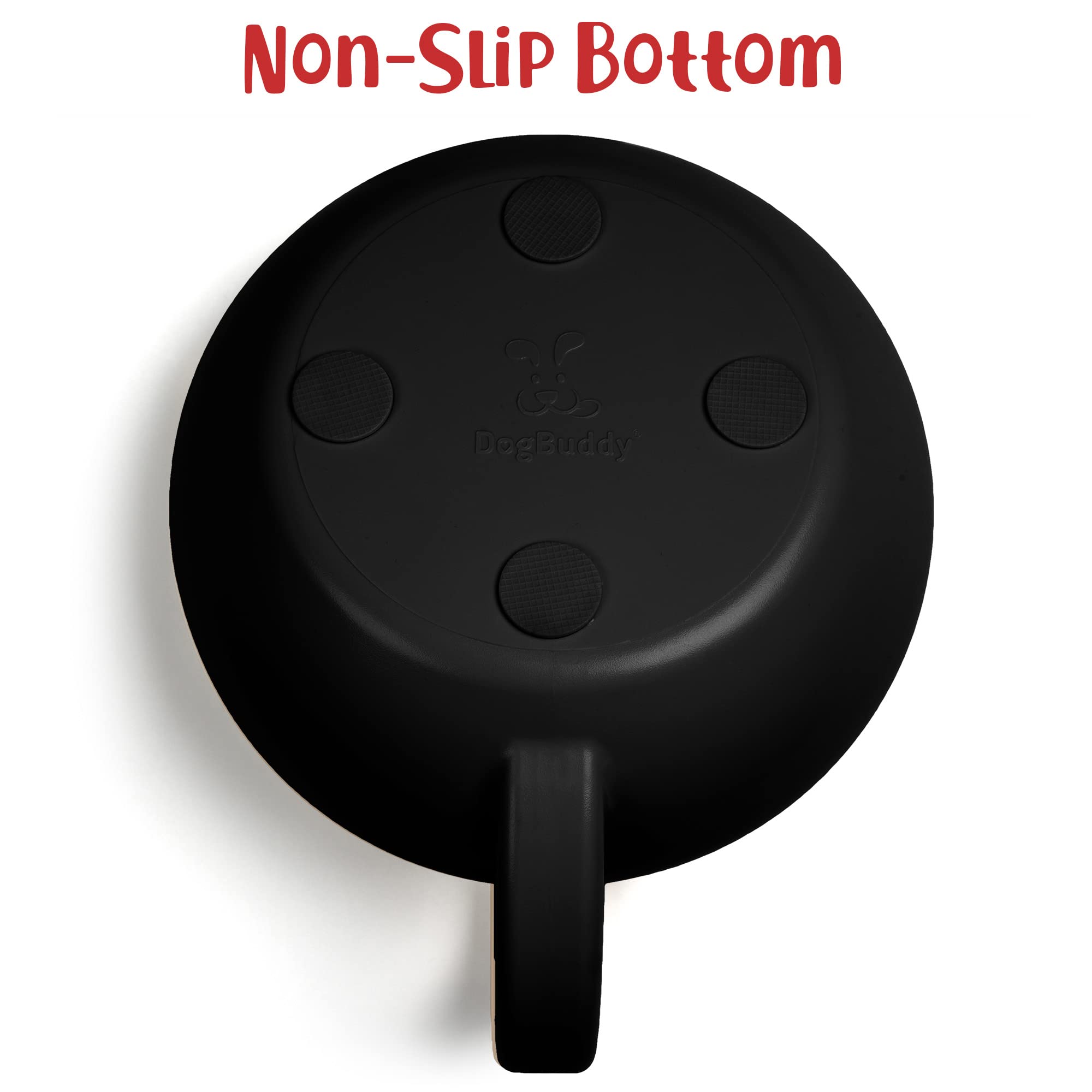 **Non-Slip Dog Bowl for Large Dogs - Stainless Steel Pet Food & Water Bowl with Anti-Skid Base (Standard, Black) - Perfect for Mealtime, Travel & Outdoor Use**
