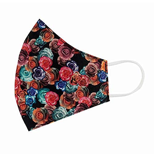 Black Bird - 6 Pack Stylish Floral Printed Cotton Face Masks for Adults - Adjustable, Washable & Reusable - Perfect for Daily Wear, Travel, and Outdoor Activities