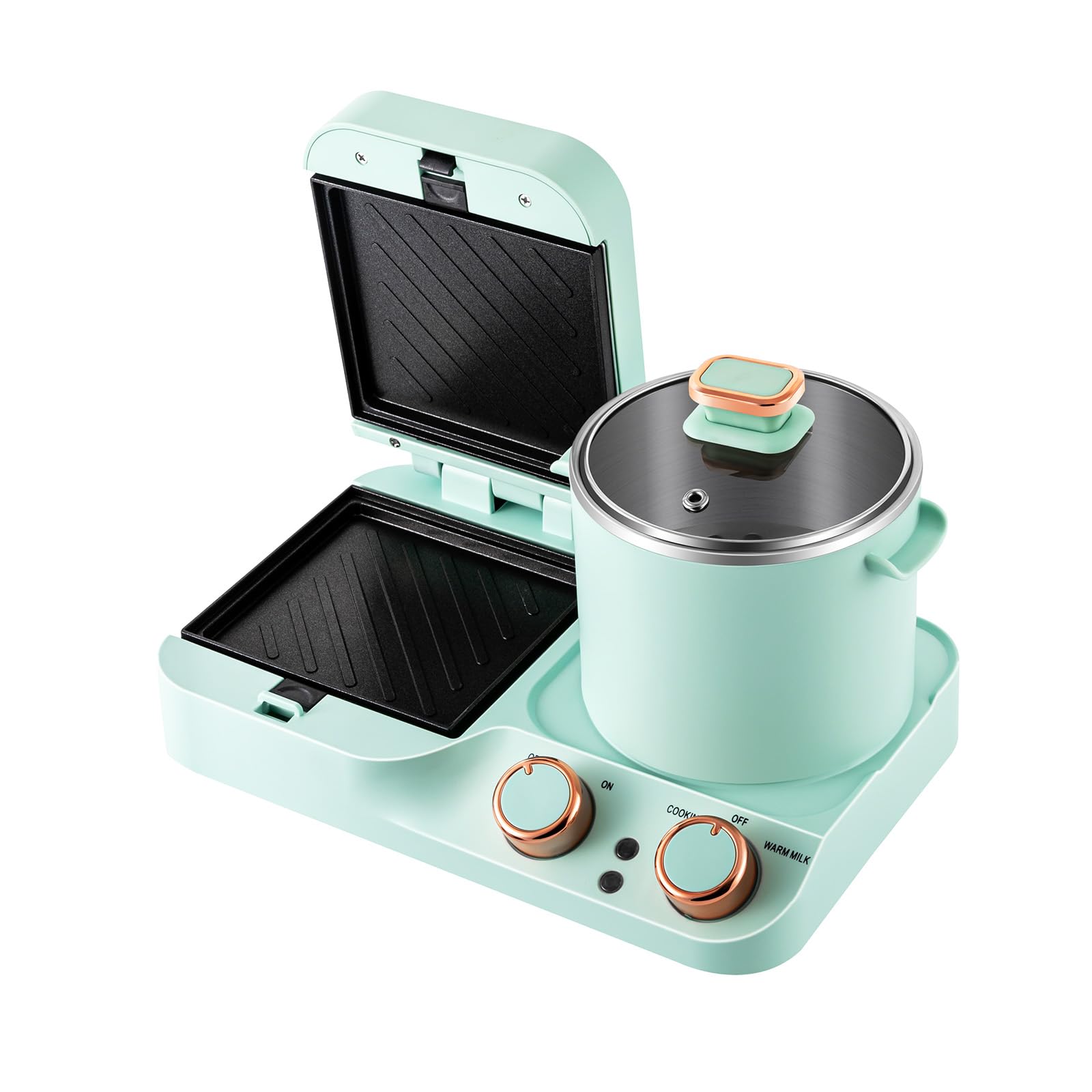 Non-Stick Electric Mini Toaster - 2 Slice Breakfast Sandwich Maker for Quick & Easy Meals - Perfect for Home, Office, Dorm & RV Use