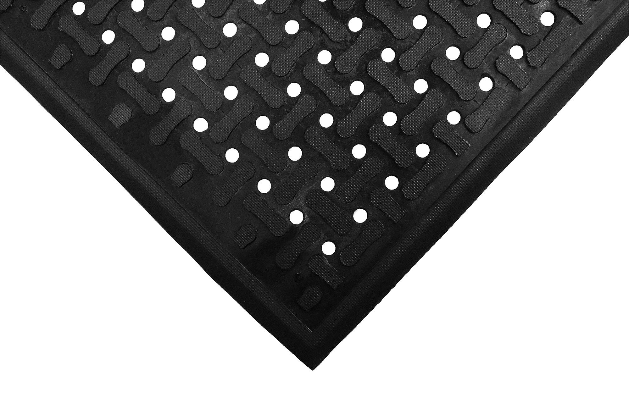 **M+A Matting Comfort Flow | Commercial-Grade Anti-Fatigue Mat for Wet Areas – Slip, Chemical & Oil Resistant, Welding Safe (4' x 6', Black) – Ideal for Kitchens, Garages & Industrial Workspaces**