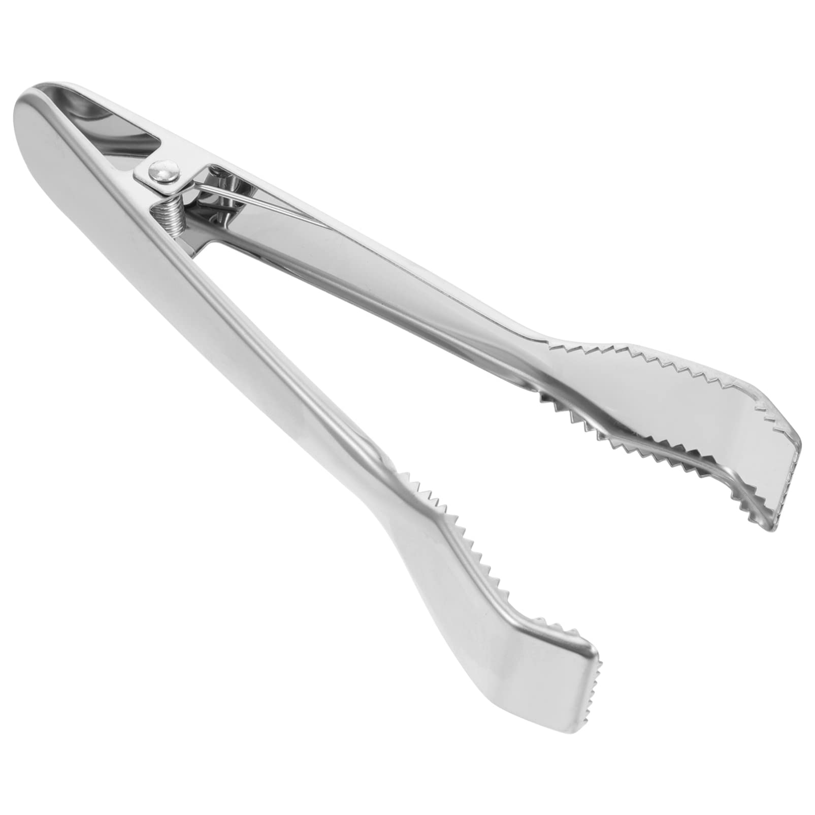 STOBOK Stainless Steel Ice Tongs with Teeth for Ice Bucket - Perfect for Cocktails, Whiskey, Tea Party, Coffee Bar & Salad Serving - Durable Kitchen Tool for Ice Cubes & Sugar Cubes