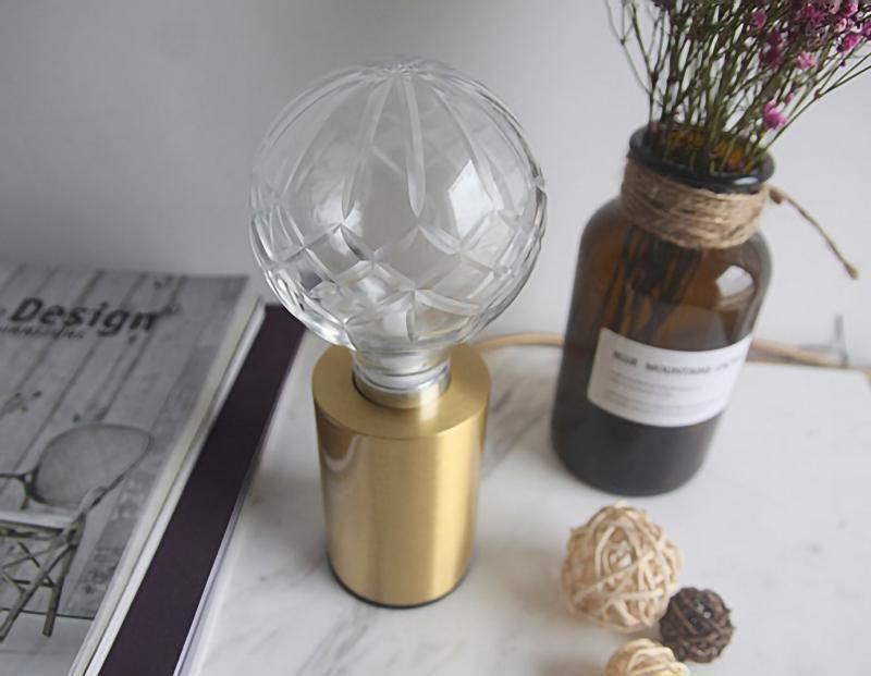 Elegant Crystal Bulb Table Lamp - Modern Home & Office Decor for Living Room, Bedroom, or Study - Perfect for Ambient Lighting & Stylish Interior Design