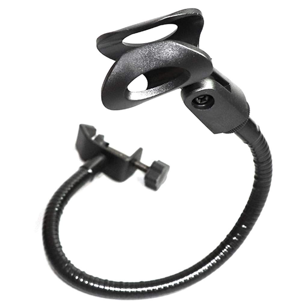 Flexible Gooseneck Microphone Stand with Desk Clamp - Adjustable Boom Arm for Podcasting, Streaming, Voice Recording & Radio Broadcasting - Perfect for Home Studio, YouTube & Live Broadcasts