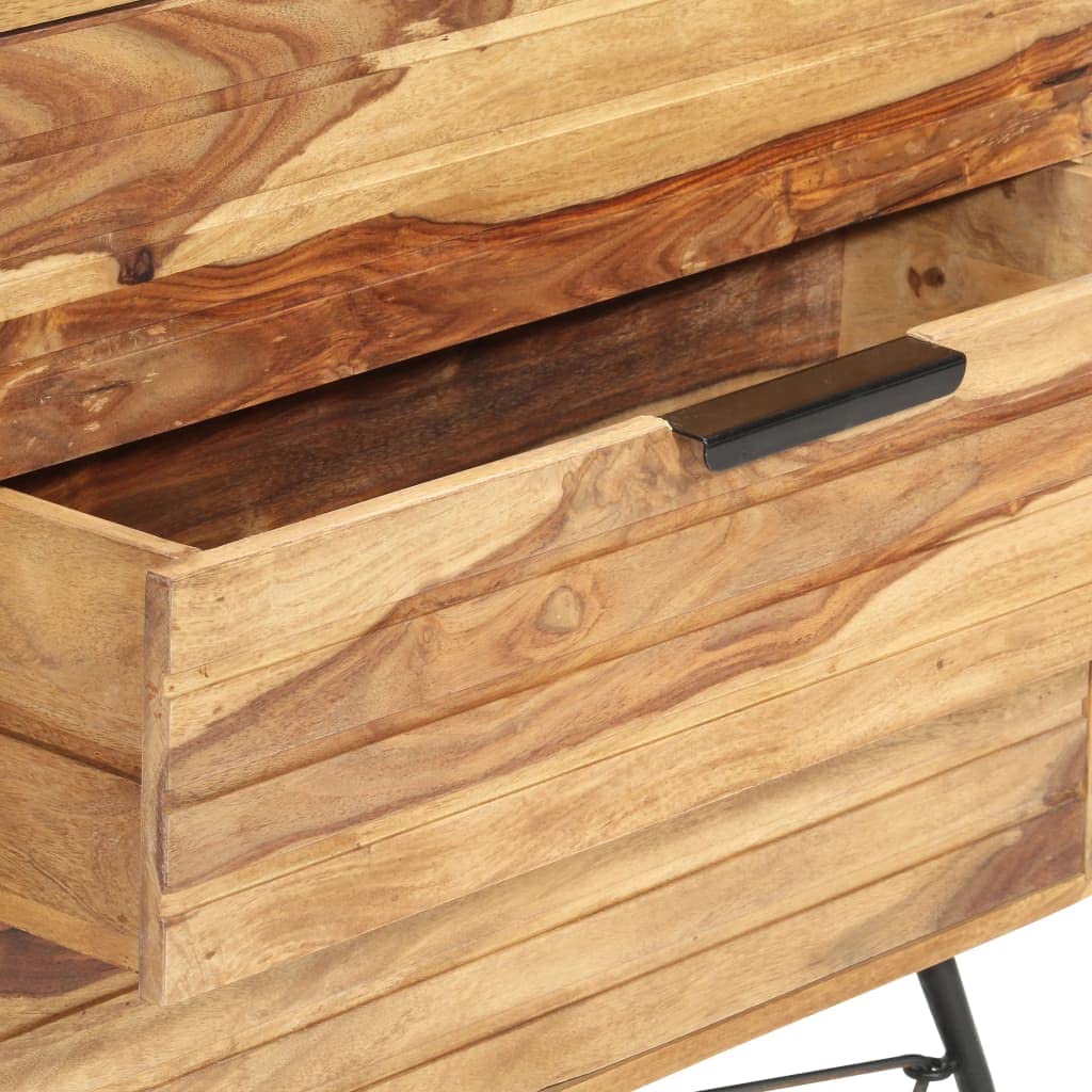 Solid Sheesham Wood Storage Cabinet - 31.5