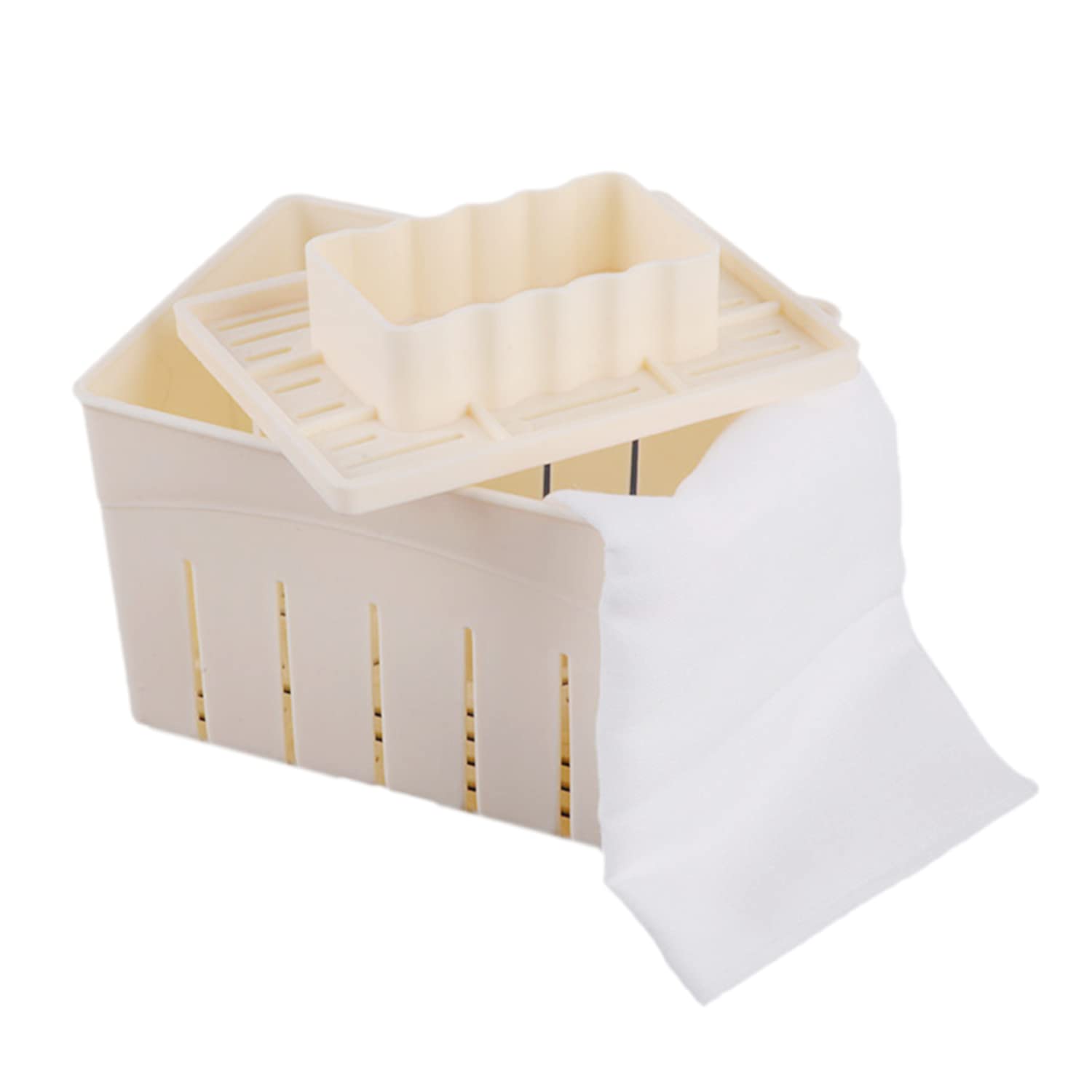 Mangocore Tofu Press Mold Kit - Stainless Steel DIY Tofu Maker with Cheesecloth for Homemade Tofu, Vegan Cheese & Plant-Based Recipes - Perfect for Kitchen, Meal Prep & Healthy Cooking