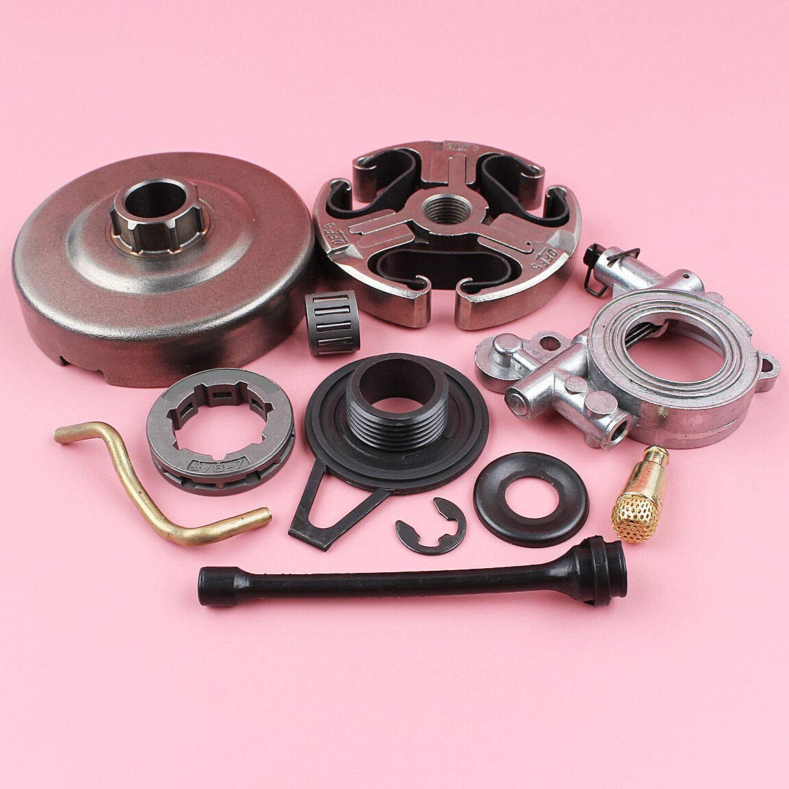 Husqvarna 362 365 371 372 Chainsaw Replacement Parts Kit - Clutch Drum, Sprocket & Oil Pump - Compatible with Huq Clutch | Perfect for Chainsaw Maintenance & Repair