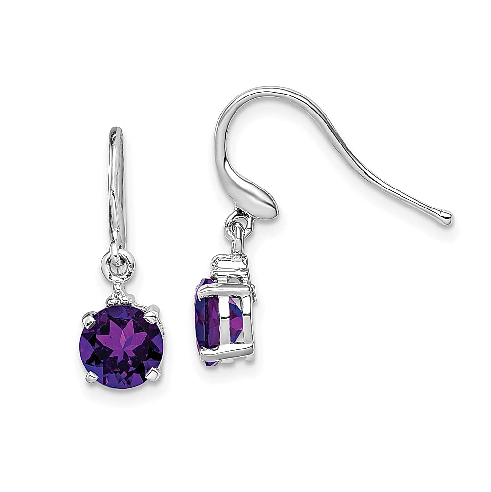 925 Sterling Silver Purple Amethyst Diamond Wire Drop Dangle Chandelier Earrings for Women | Elegant Fine Jewelry Gift for Her | Perfect for Weddings, Parties & Special Occasions