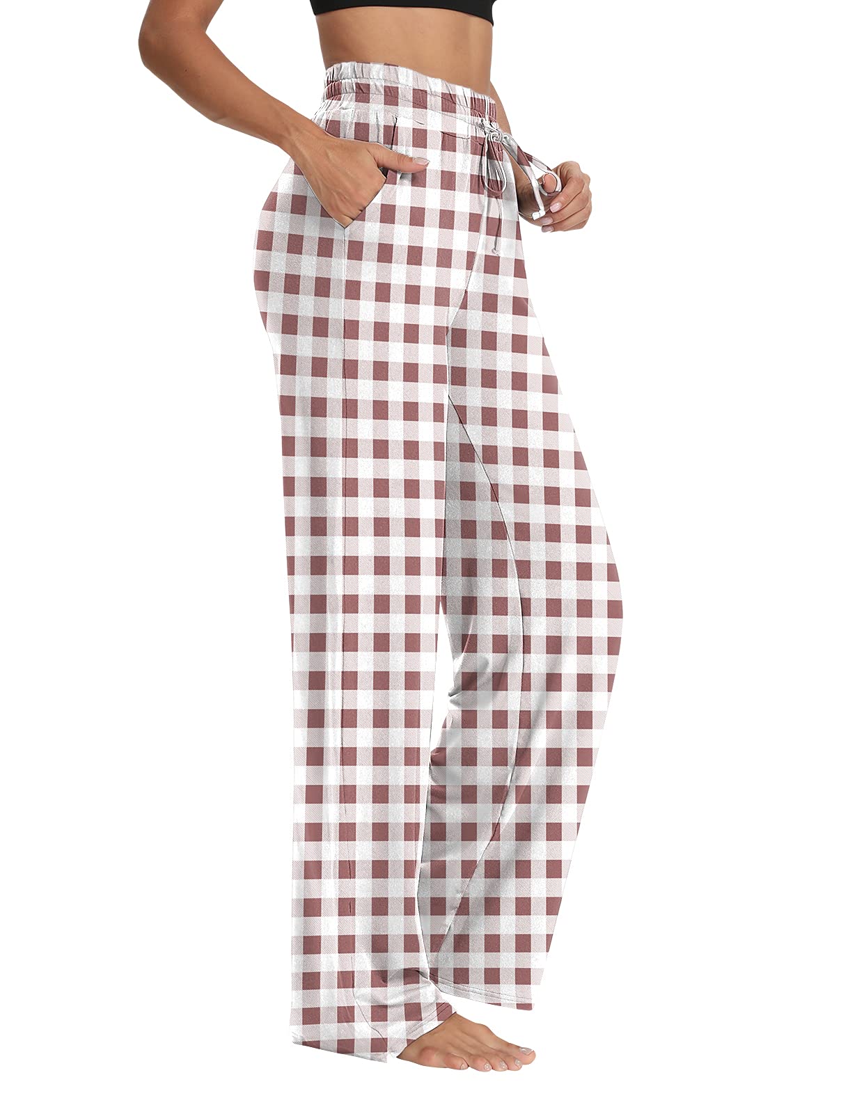 Sarin Mathews Women's Wide Leg Yoga Sweatpants - High Waist Lounge Pajama Pants with Drawstring & Pockets - Comfy Workout Joggers for Yoga, Running, Gym & Home Relaxation
