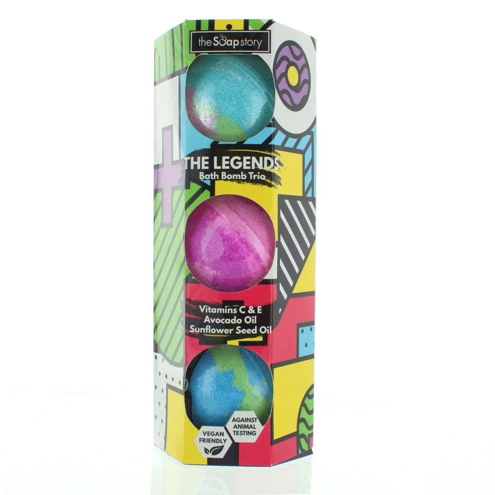 The Soap Story Legends Bath Bomb Gift Set - Luxury Self Care & Relaxation for Spa, Gifts for Her, Aromatherapy at Home