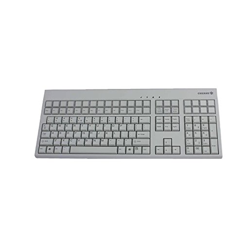 Cherry Electronics G86-71400EUAEAA LPOS Keyboard - USB QWERTY Mechanical Keyboard with 131 Programmable Keys, 42 Relegendable Keys - 17.4