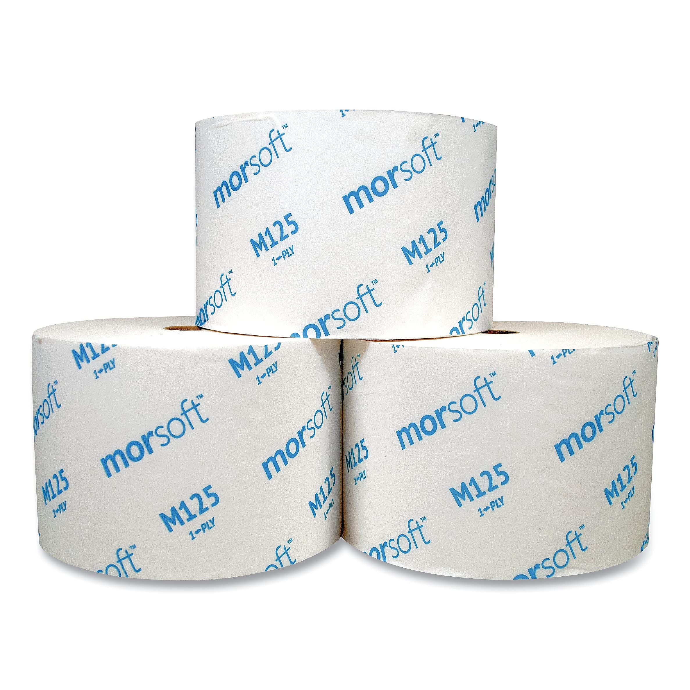 Morcon M125 Millennium Ultra Soft Bath Tissue 1-Ply - 2500 Sheets per Roll, 7/8-Inch Core, 24 Rolls/Carton (Bulk Pack) | Premium Toilet Paper for Home, Office & Commercial Use | Gentle & Strong Bathroom Tissue for Everyday Comfort