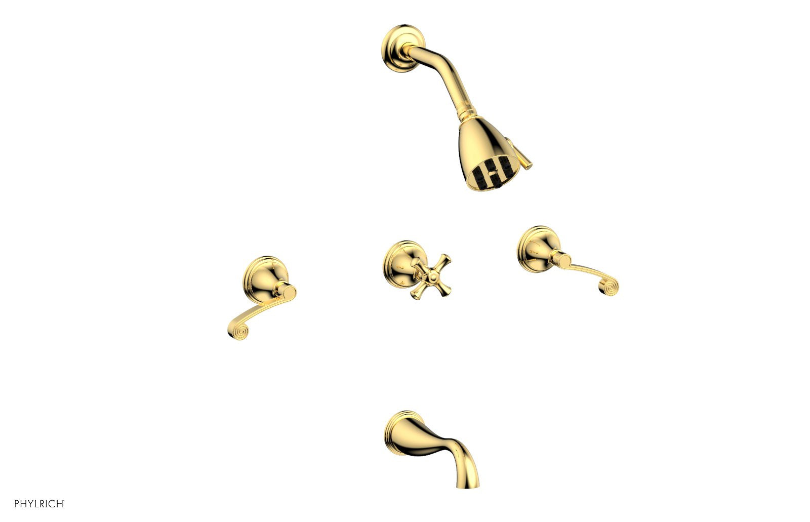 3RING D2206 Three Handle Tub and Shower Faucet Set - Chrome Finish, Hot & Cold Water Control, Easy Installation for Bathroom Renovation (Perfect for Modern Homes, Apartments, and Hotel Bathrooms)