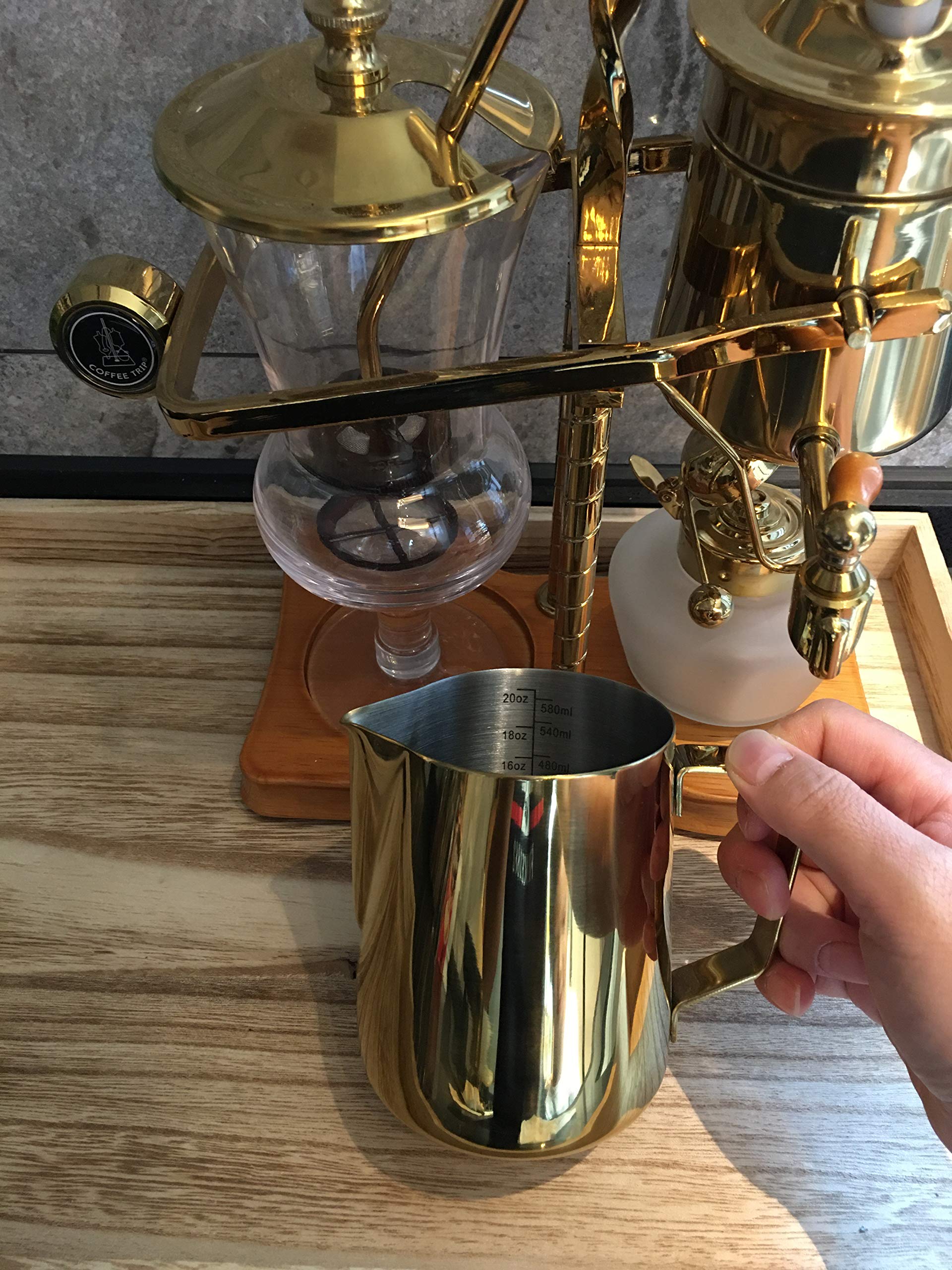 Premium 20oz Stainless Steel Milk Frothing Pitcher for Latte Art - 600ml 18/8 Rose Gold Milk Frother Cup for Espresso & Cappuccino - Perfect for Home Baristas & Coffee Shops