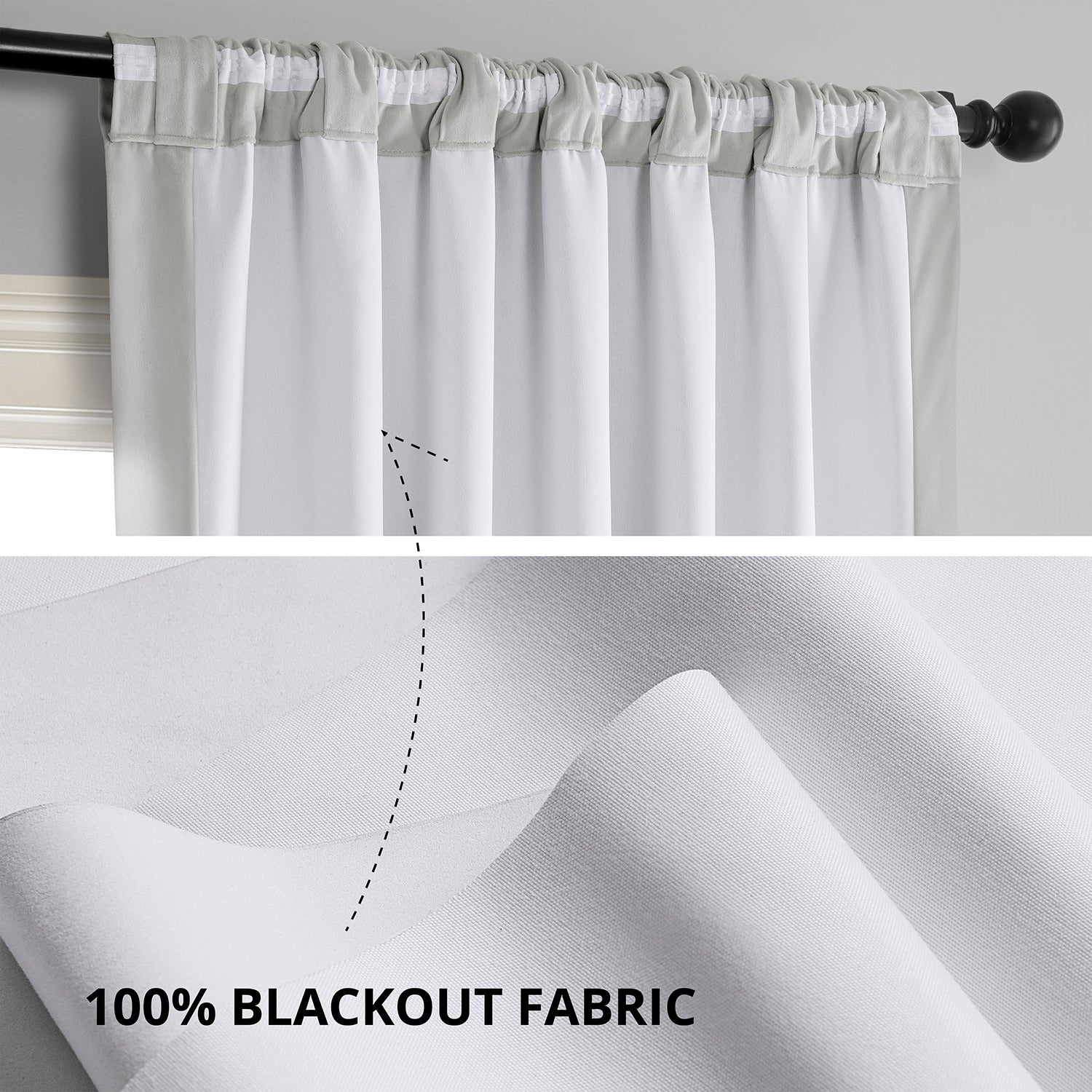 Reflection Grey Signature Velvet Blackout Curtains - Thermal Insulated Room Darkening Drapes for Bedroom, Living Room & Nursery (54