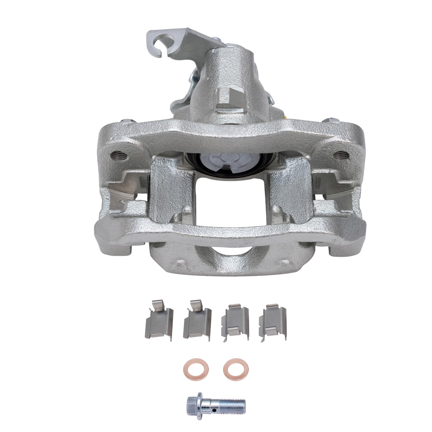 Detroit Axle Rear Right Brake Caliper Replacement for 2008-2012 Chrysler Town & Country, Dodge Grand Caravan 2009-2012, VW Routan 2012, Ram C/V - Passenger Side Disc Brake Caliper with Bracket - Perfect for DIY Car Repairs & Brake System Maintenance