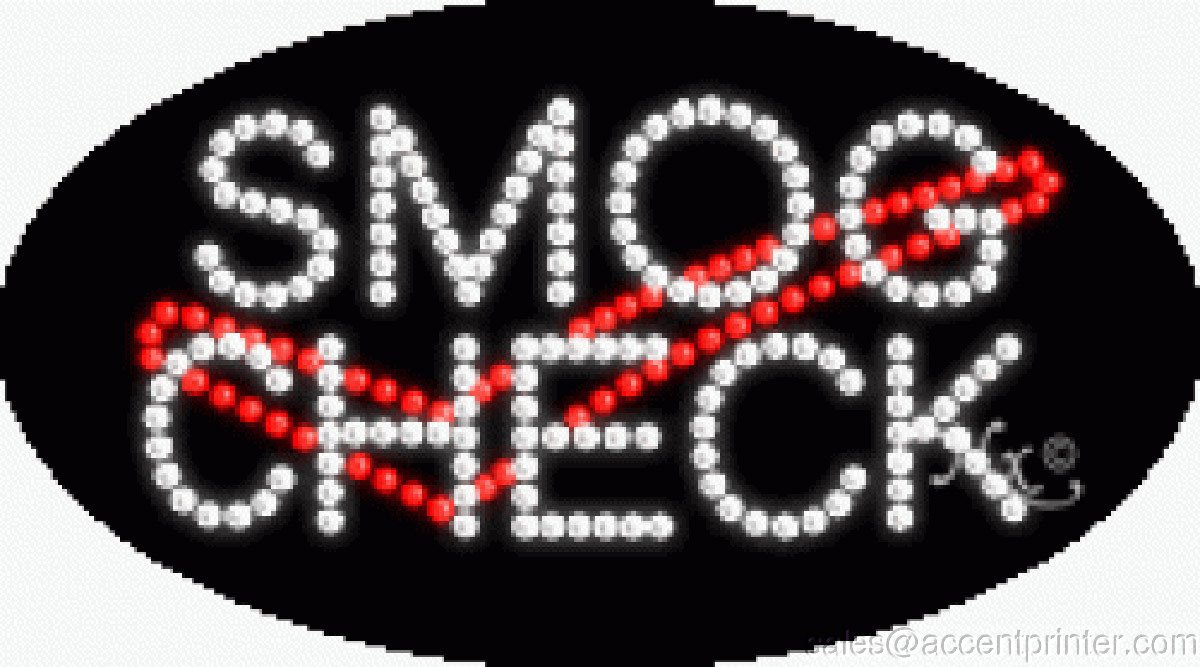 High Impact Smog Check LED Sign - Energy Efficient Flashing & Animated Light for Auto Repair Shops, Car Dealerships & Vehicle Inspection Stations